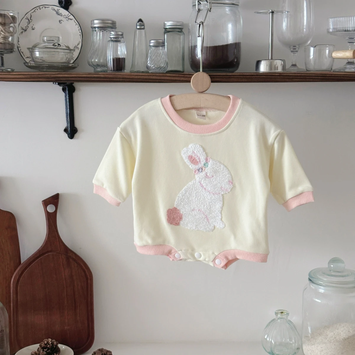 Body a maniche lunghe con appl - Newborn Baby Girl Romper Floral recensione e prezzo