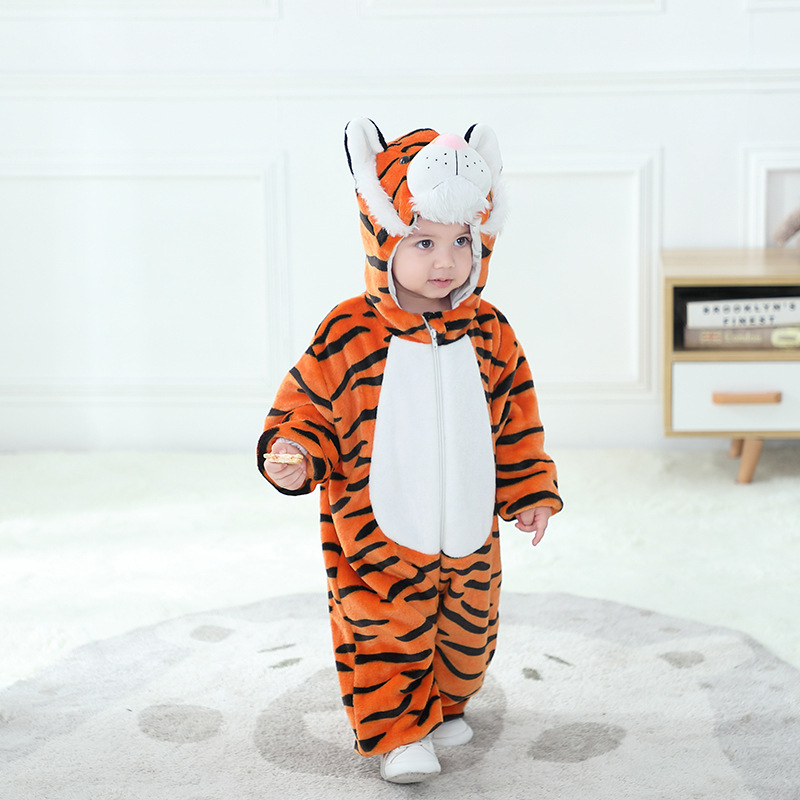 Animal Tiger Baby Clothes Kigu - Cotton Baby Onesies Zipper recensione e prezzo
