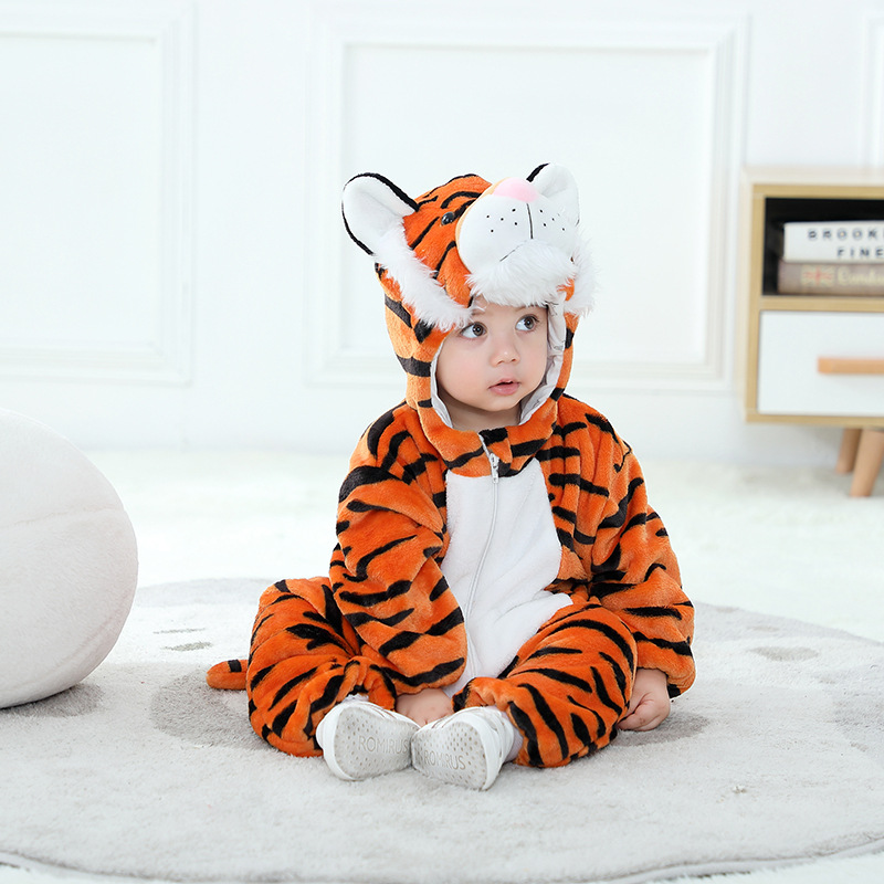 Animal Tiger Baby Clothes Kigu - Cotton Baby Onesies Zipper recensione e prezzo
